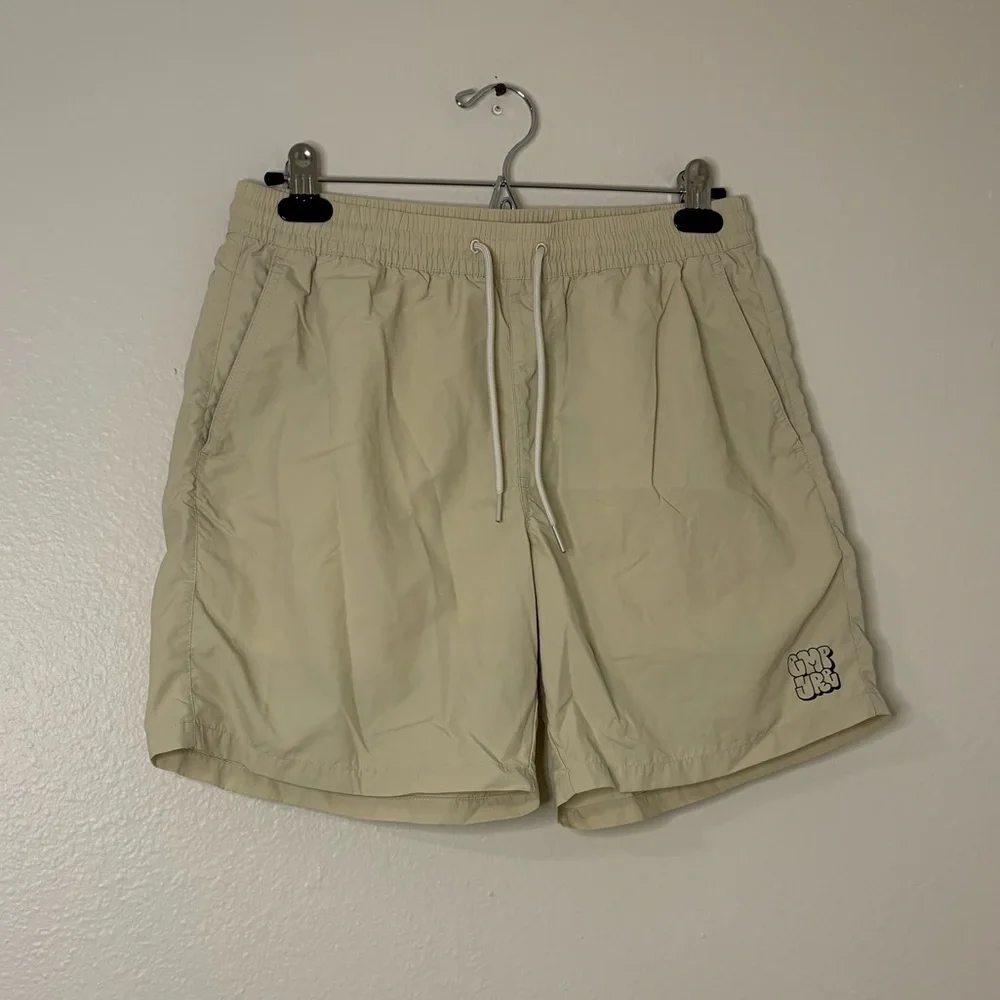Empyre Men Beige Graffiti Floater Natural Board Shorts